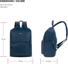 PackRanger Serenity Luxe Women's Laptop Backpack, Black, 16 Inches