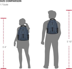 PackRanger 1900 Scansmart TSA 17-Inch Laptop Backpack, Black/Red