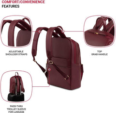 PackRanger Serenity Luxe Women's Laptop Backpack, Black, 16 Inches