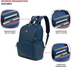 PackRanger Serenity Luxe Women's Laptop Backpack, Black, 16 Inches