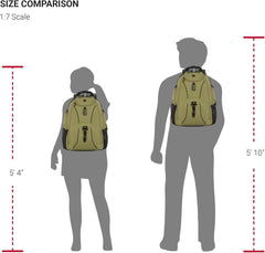 PackRanger 1900 Scansmart TSA 17-Inch Laptop Backpack, Black/Red