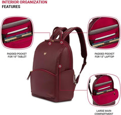 PackRanger Serenity Luxe Women's Laptop Backpack, Black, 16 Inches