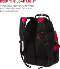 PackRanger 1900 Scansmart TSA 17-Inch Laptop Backpack, Black/Red