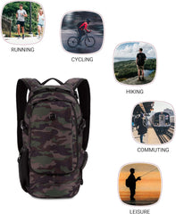 PackRanger 3598 Backpack Narrow Daypack, Camo/Green, 18-Inch