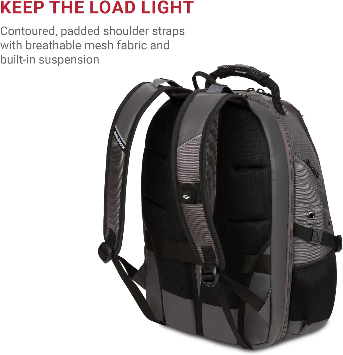 PackRanger 1900 Scansmart TSA 17-Inch Laptop Backpack, Black/Red