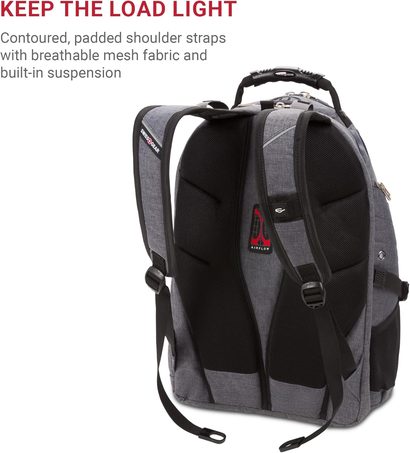 PackRanger 1900 Scansmart TSA 17-Inch Laptop Backpack, Black/Red
