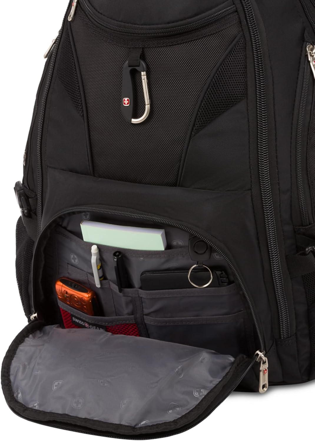 PackRanger 1900 Scansmart TSA 17-Inch Laptop Backpack, Black/Red