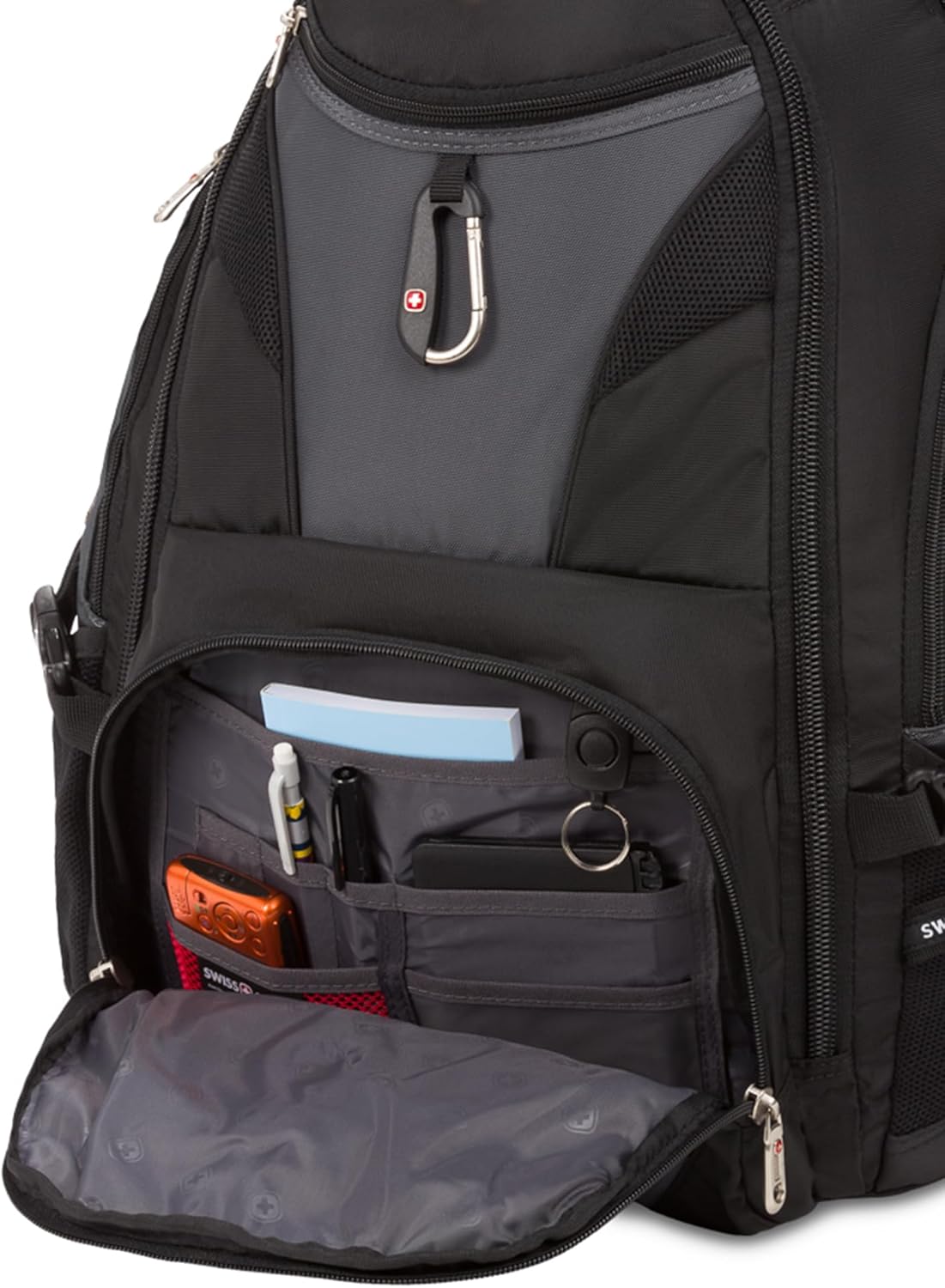PackRanger 1900 Scansmart TSA 17-Inch Laptop Backpack, Black/Red