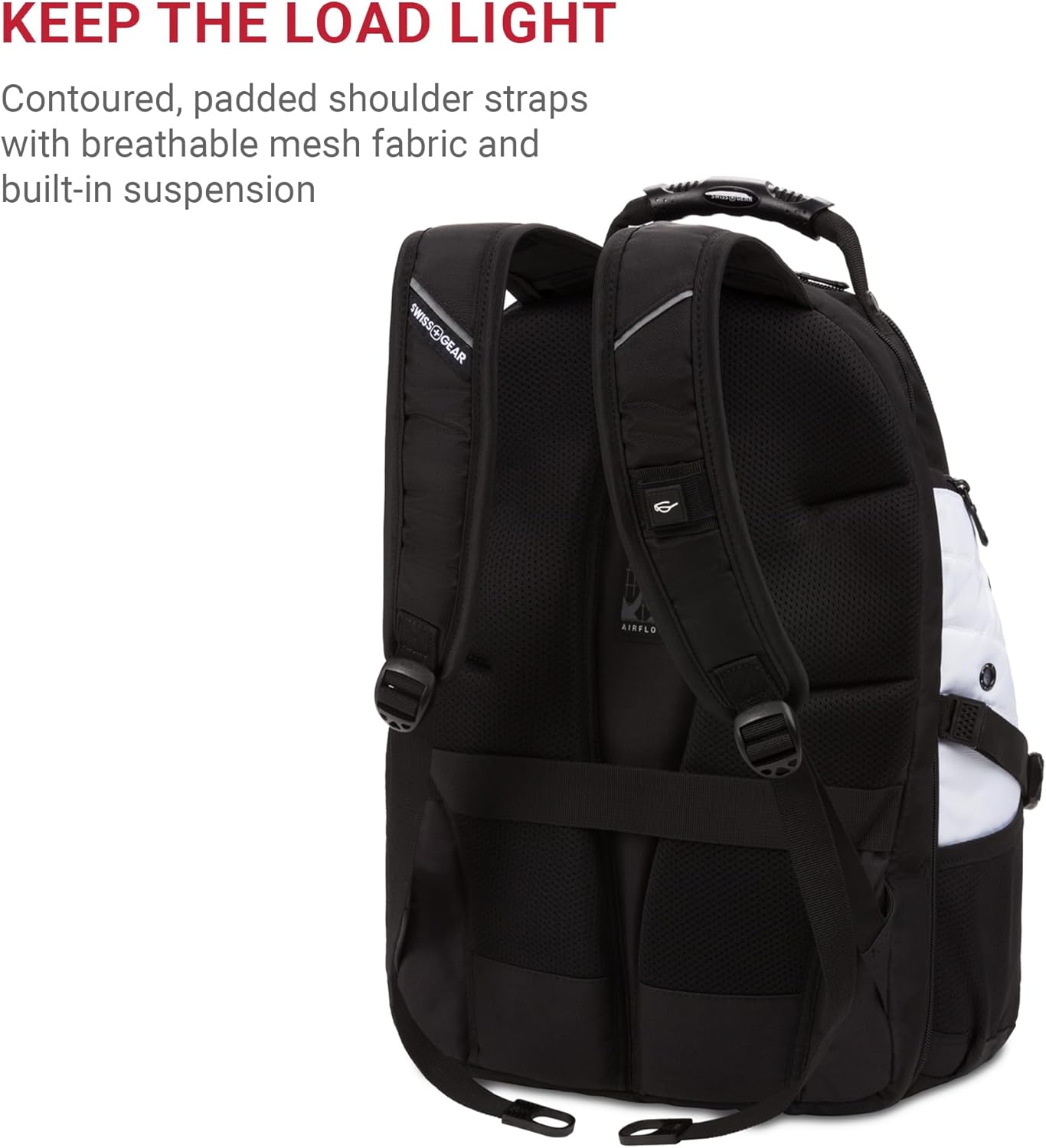 PackRanger 1900 Scansmart TSA 17-Inch Laptop Backpack, Black/Red