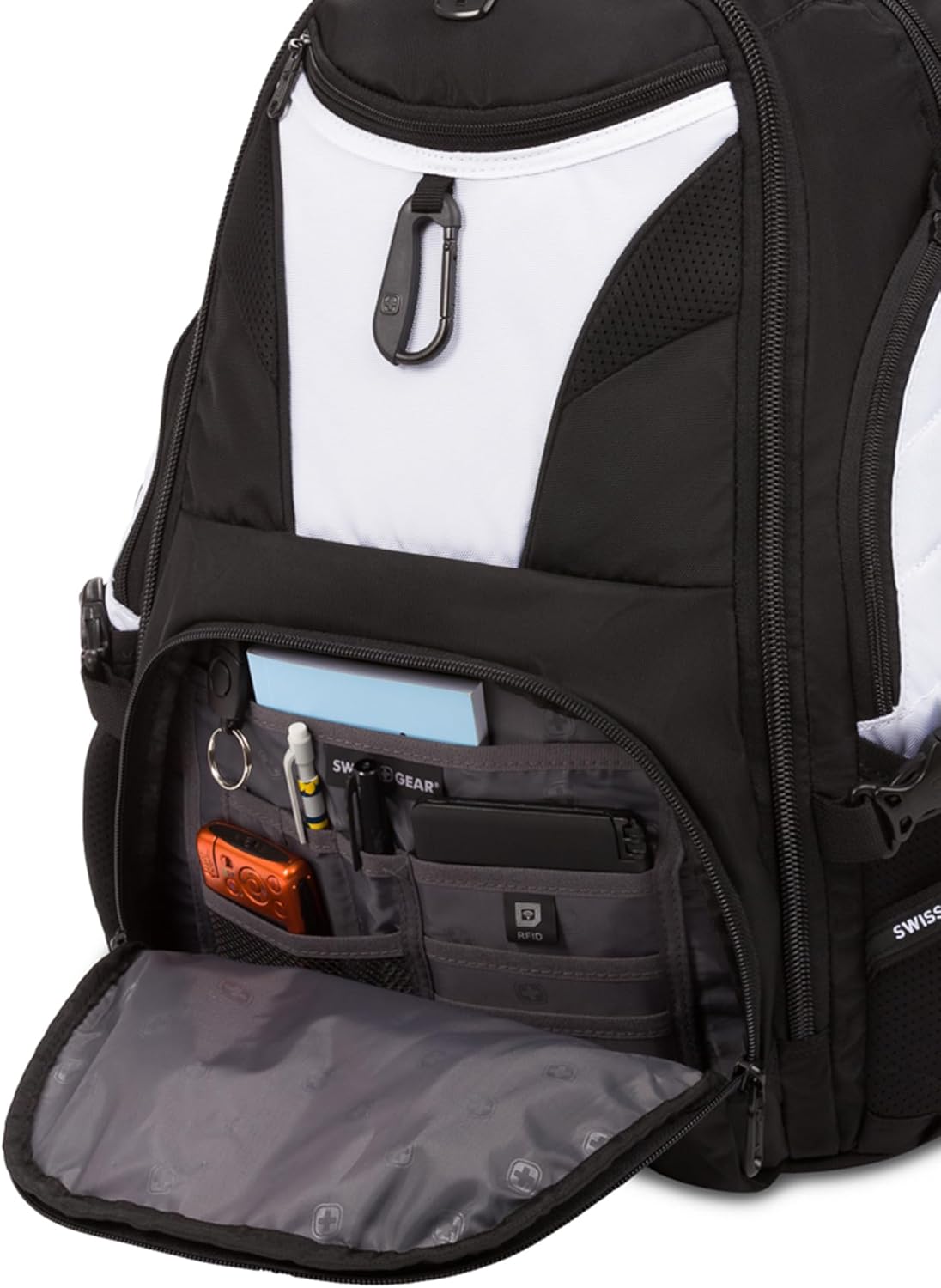 PackRanger 1900 Scansmart TSA 17-Inch Laptop Backpack, Black/Red