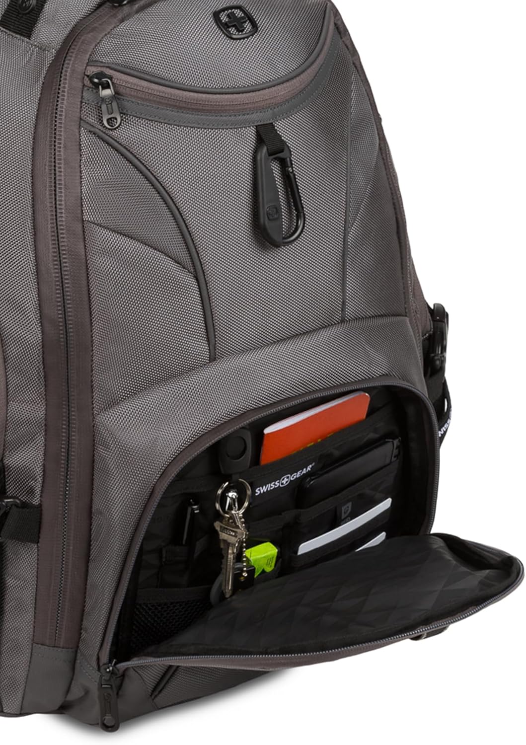 PackRanger 1900 Scansmart TSA 17-Inch Laptop Backpack, Black/Red