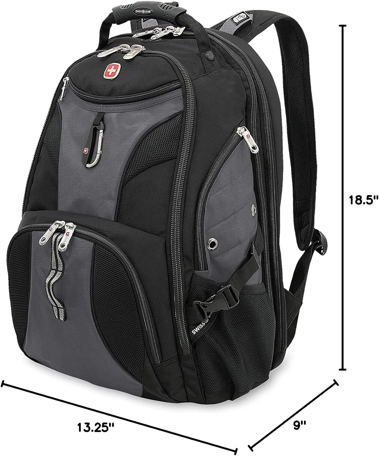 PackRanger 1900 Scansmart TSA 17-Inch Laptop Backpack, Black/Red
