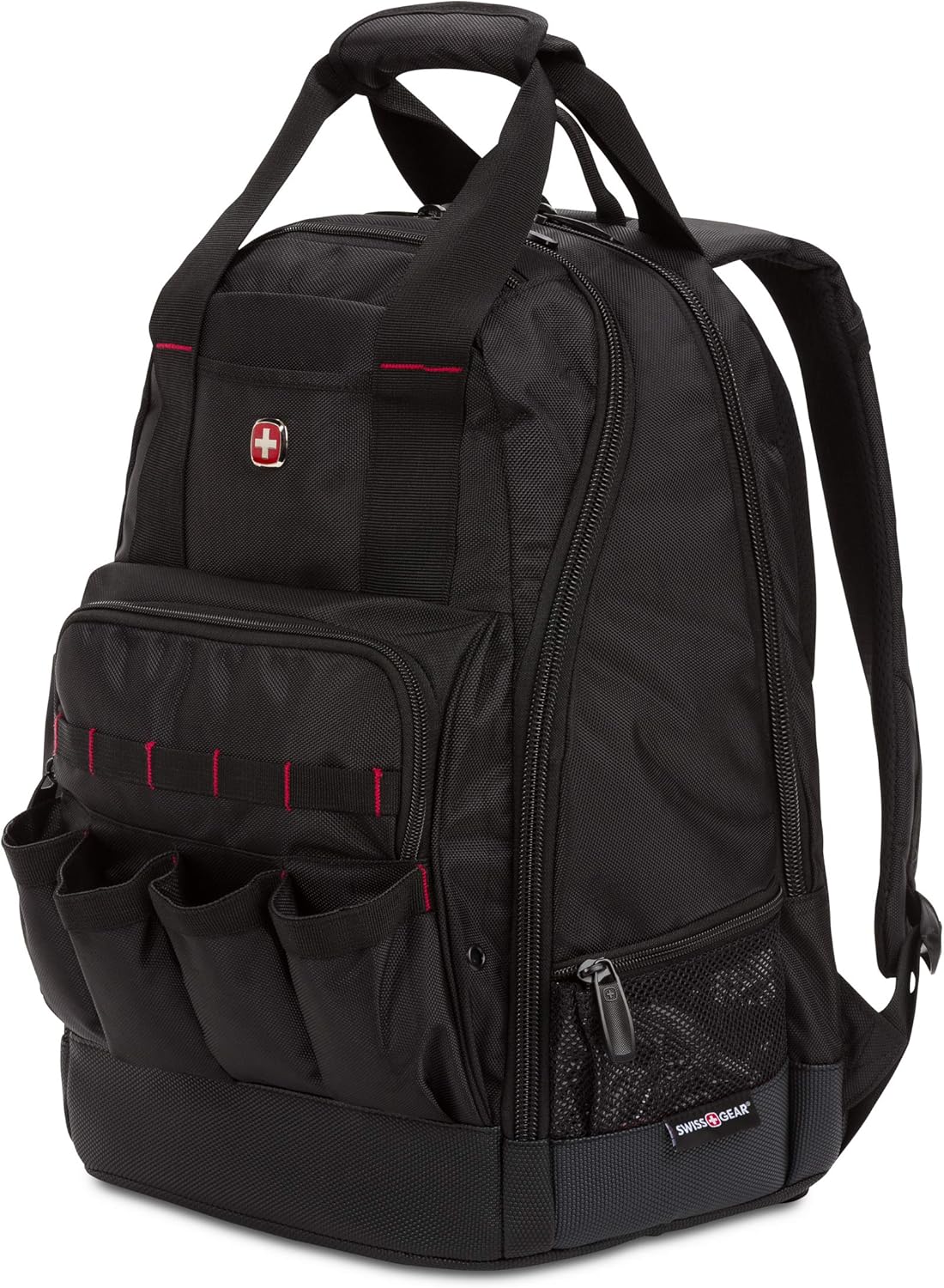 PackRanger Tool Bag Backpack, Fits Up to 15-Inch Laptop, Work Pack, Black/Brown Canvas
