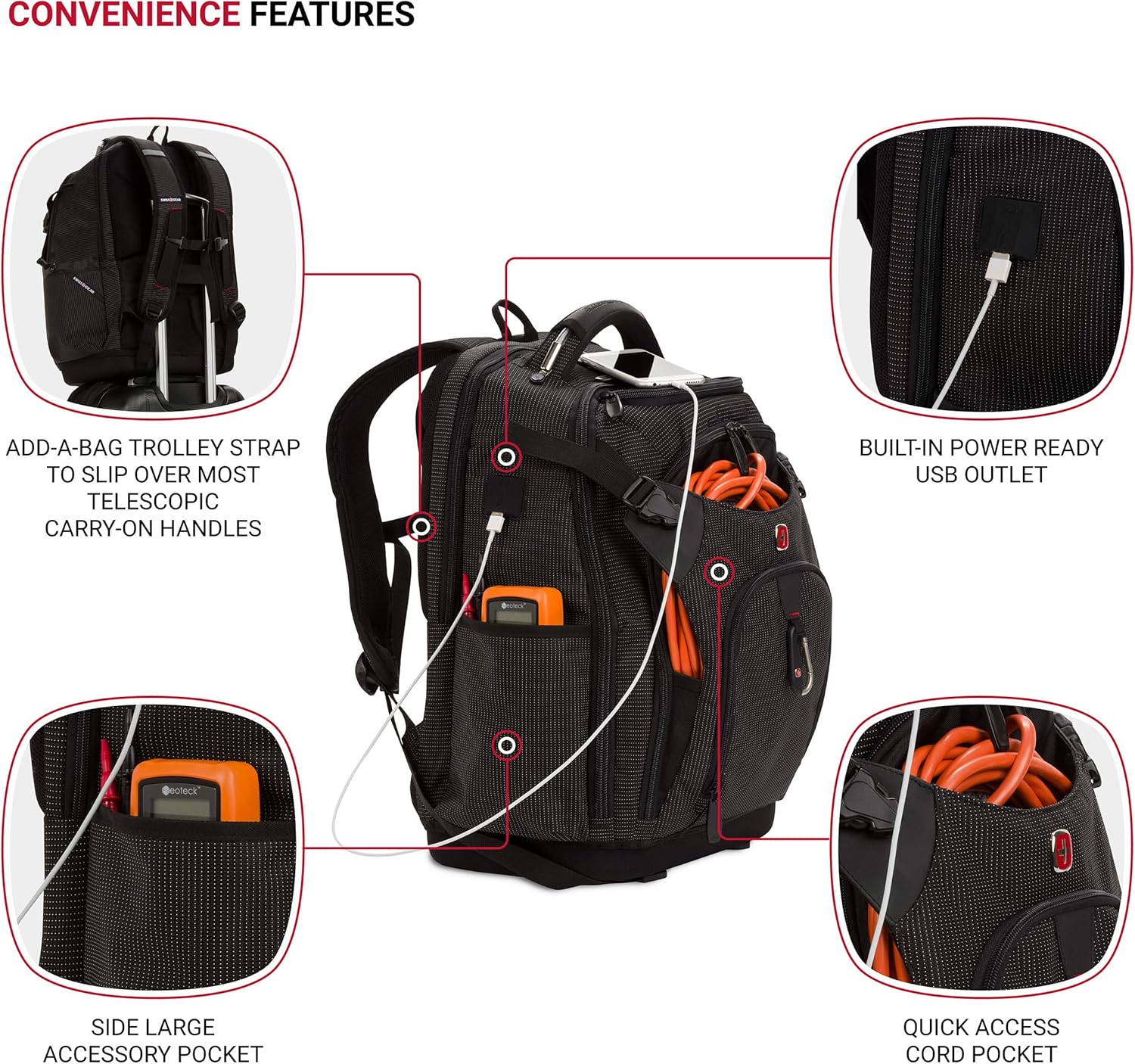 PackRanger Tool Bag Backpack, Fits Up to 15-Inch Laptop, Work Pack, Black/Brown Canvas